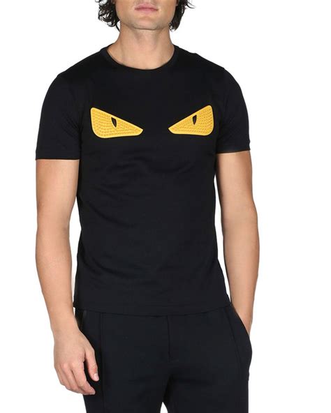 fendi shirt men eyes small logo|fendi superboy t shirt.